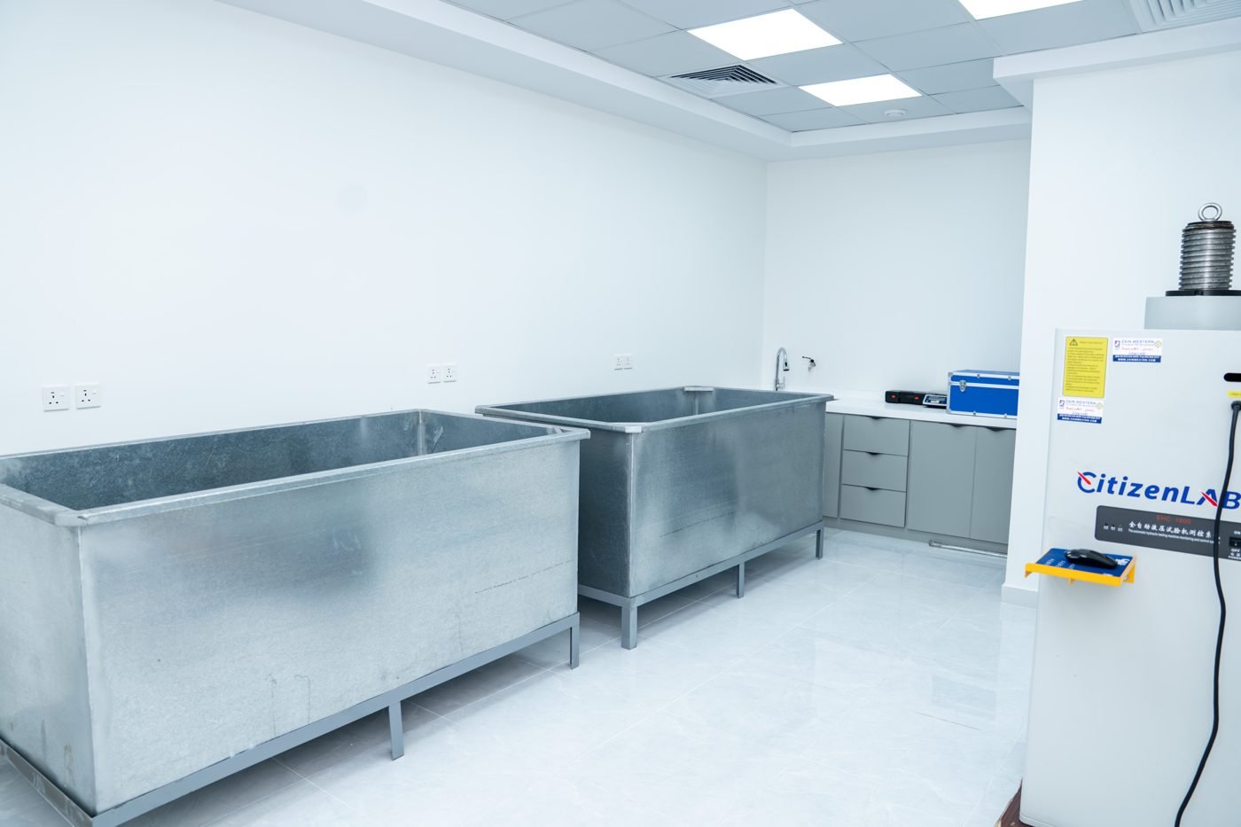 Concrete curing tanks