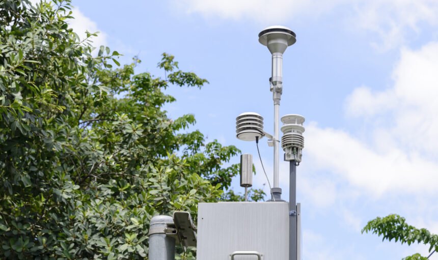 The,Pollution,Detector,Station,In,The,Park.