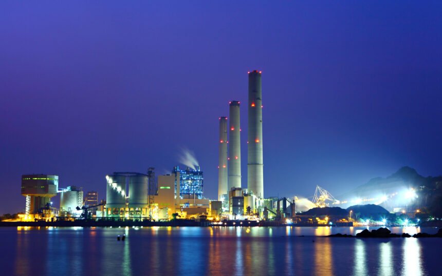 Power,Station,At,Night